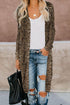 Print Colorblock Long Cardigan
